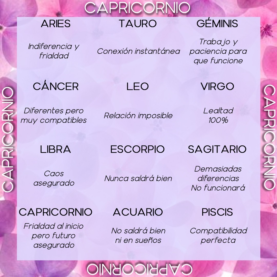 compatibilidades capricornio