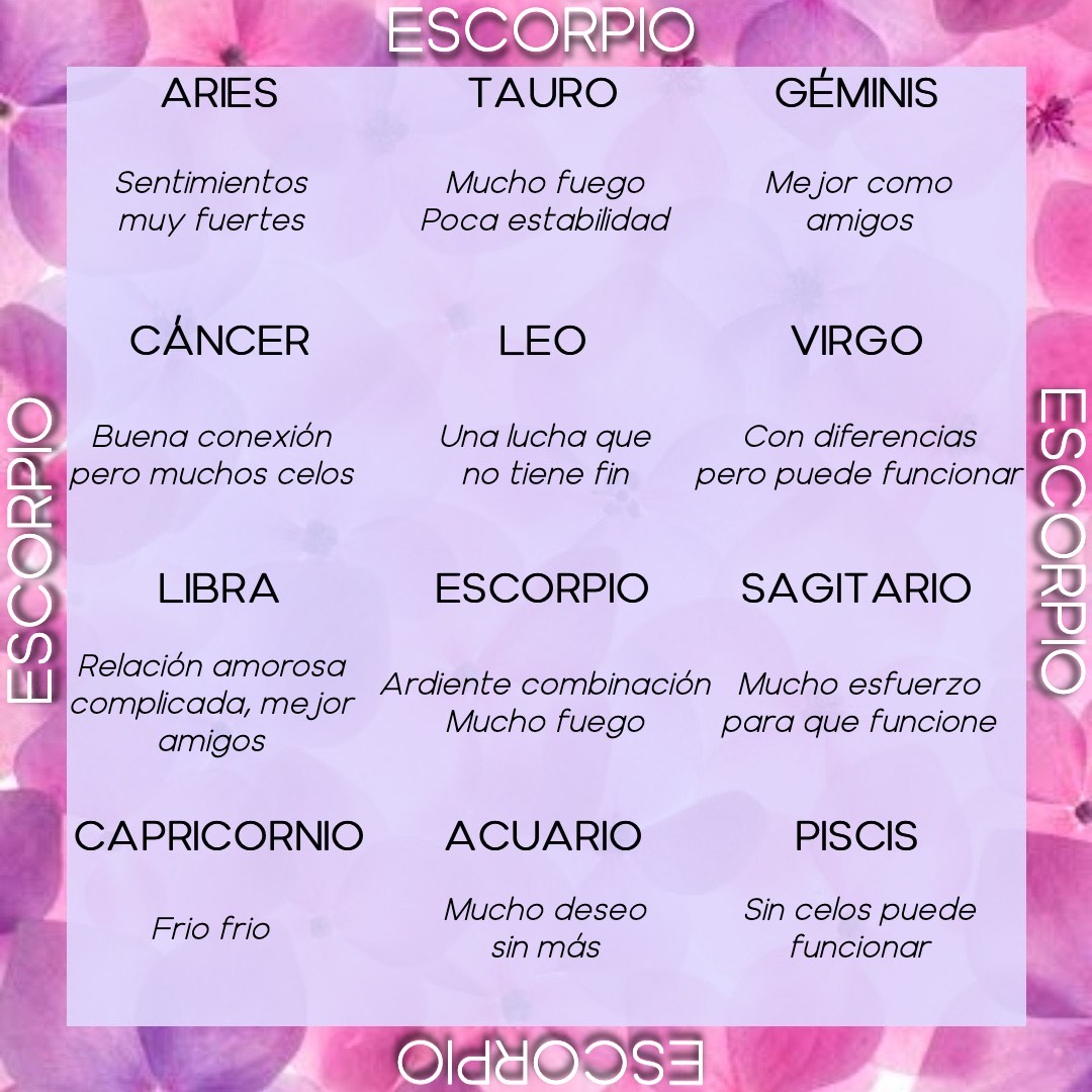 compatibilidades escorpio
