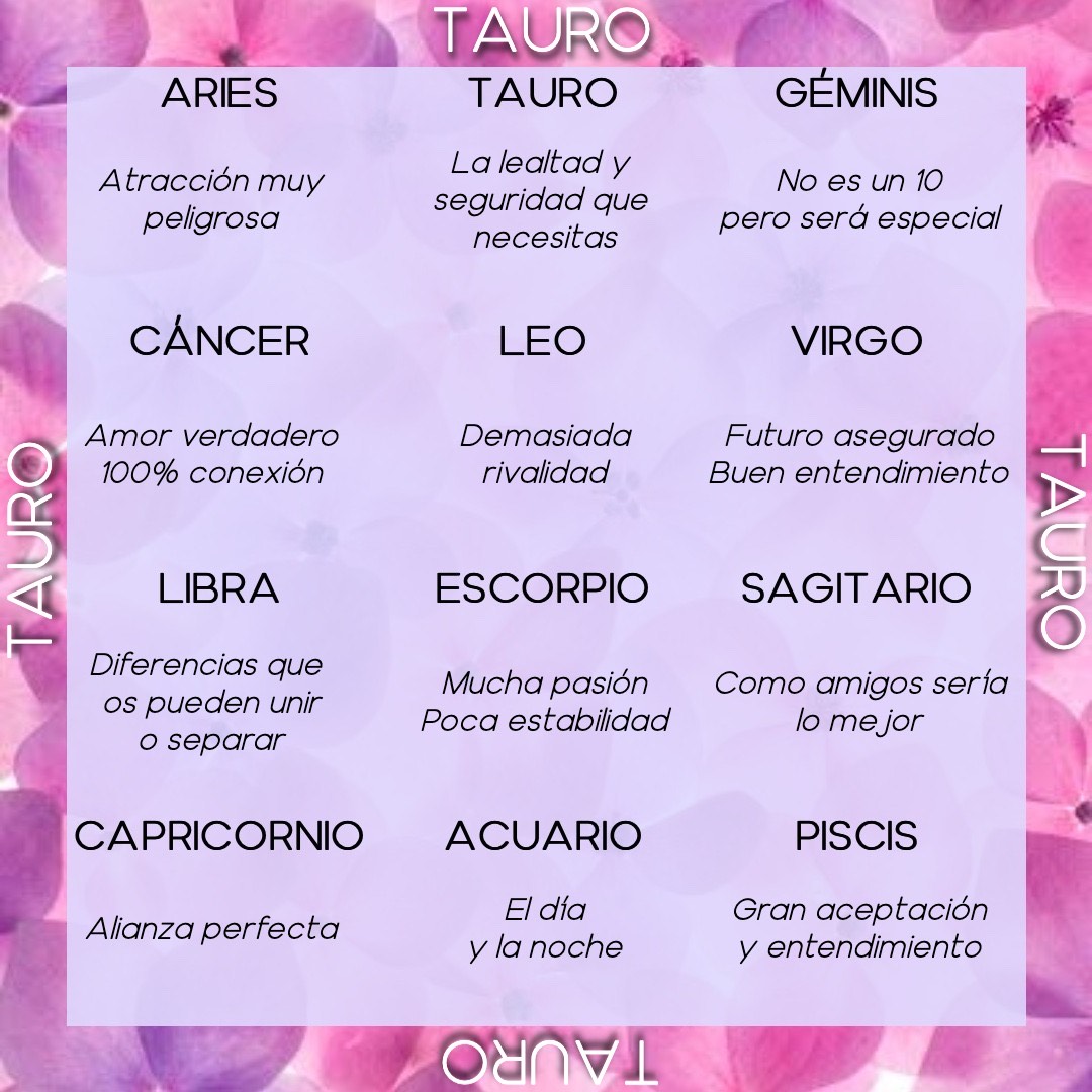 compatibilidades tauro